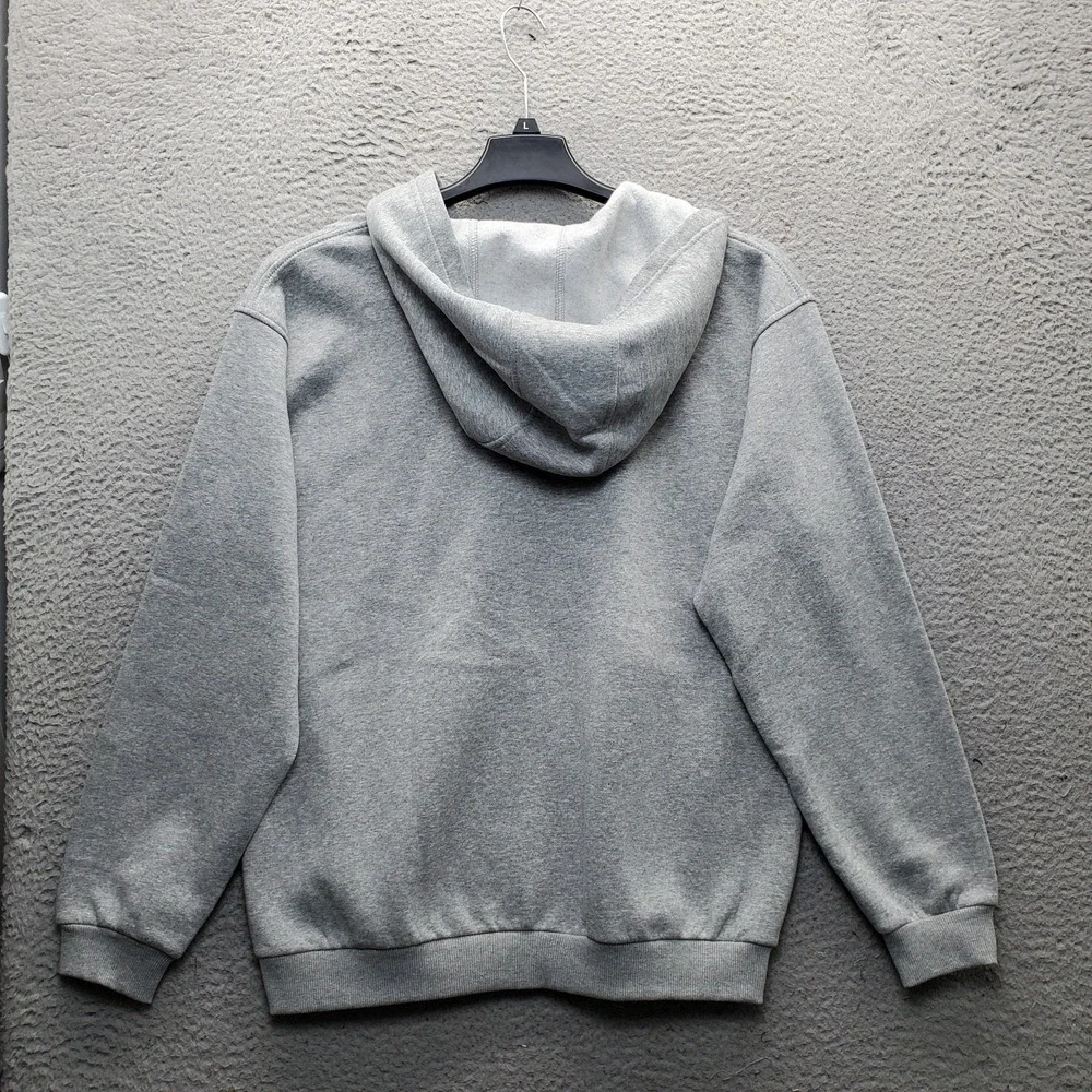 Nike Hoodie Youth XL Gray Fleece Lined Embroidered Logo Full Zip FD2931-063